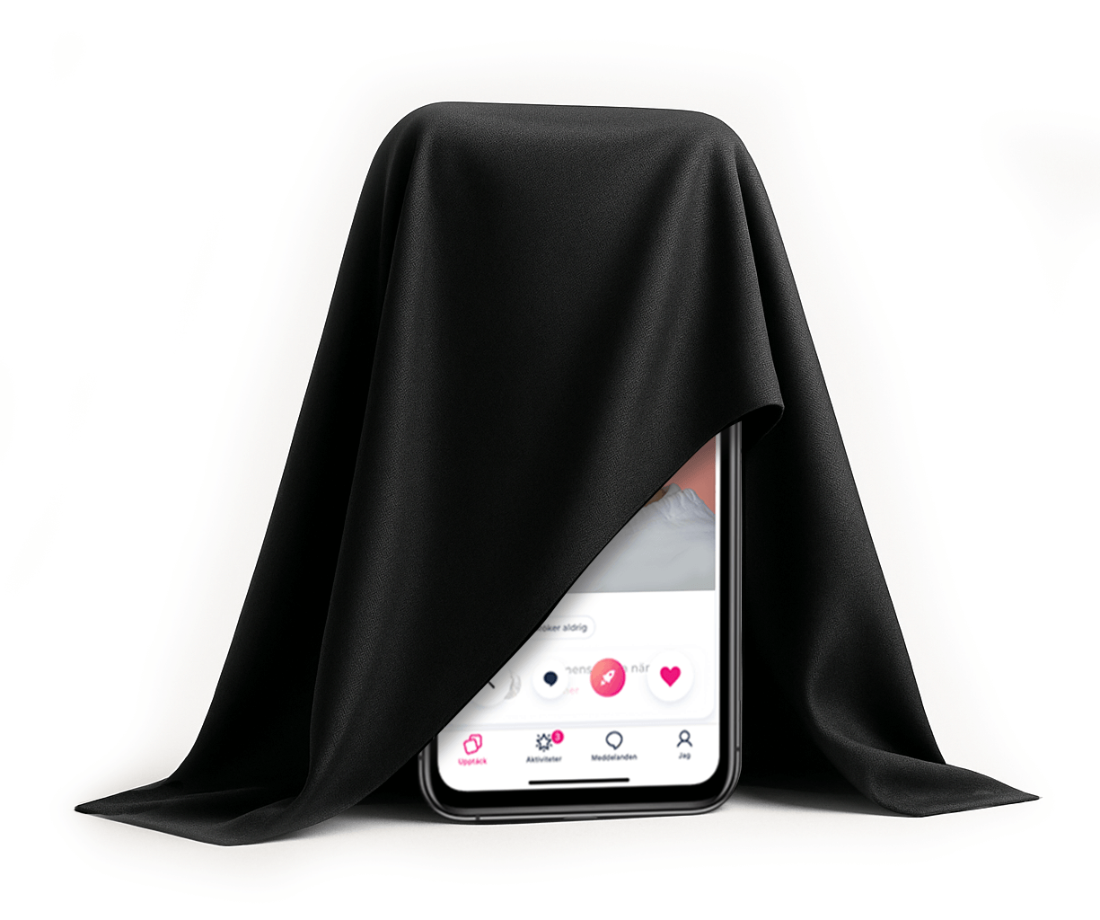 Covered up mobile phone